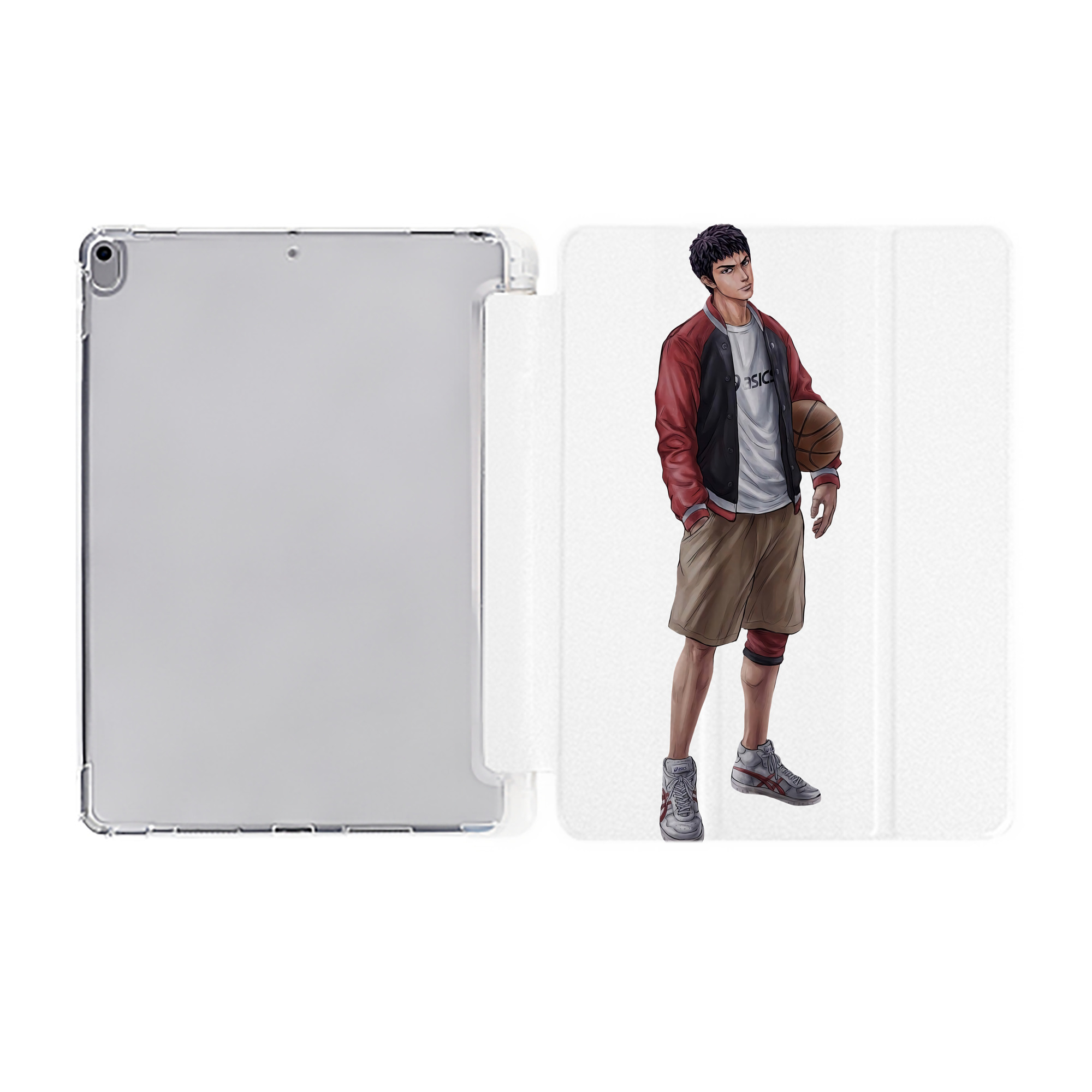 （画像用） SLAM DUNK／スラムダンク IPad ケース ペン収納付き 三つ折りスタンド PUレザー×シリコン 対応機種9.5/10.5/10.9インチ